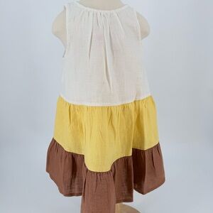 Zara Kids Dress in Cream, Yellow, and Brown